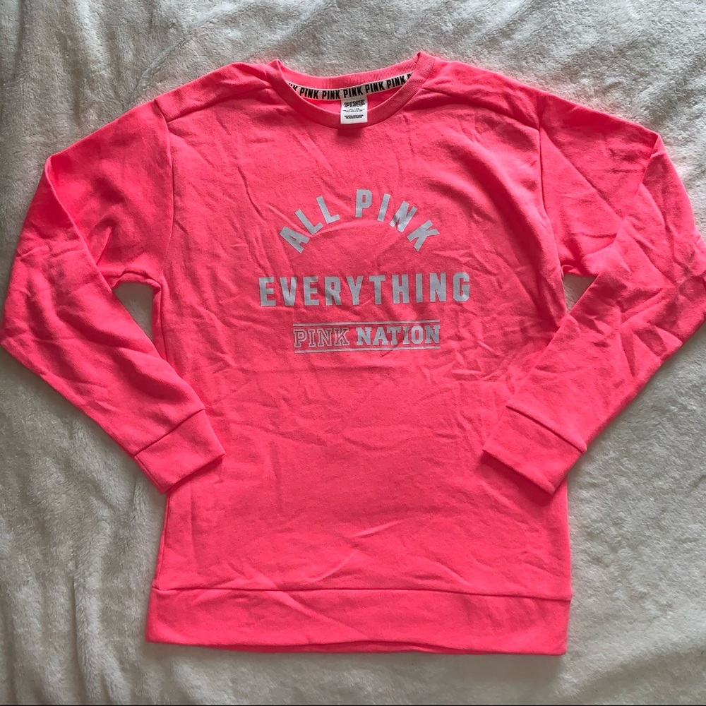 VS PINK All Pink Everything Crewneck Sweater